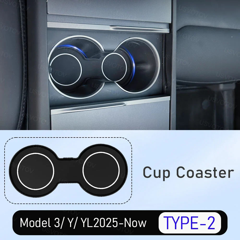 Tesla Cup Holder Insert for Model Y Model 3 2024–2026 | TPE MyPetiteCar.com