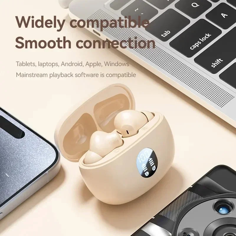 S510 Bluetooth  Wireless Touch Control Headphones HiFI Stereo Waterproof Earphone TWS Sports LED Display Headset with Microphone
