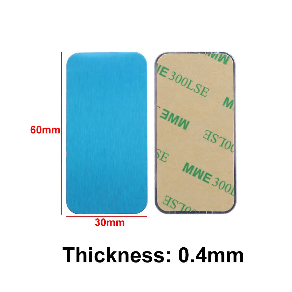10pcs Silver Magnetic Metal Plates for Car Phone Holder | Universal Iron Sheet Mount Kit