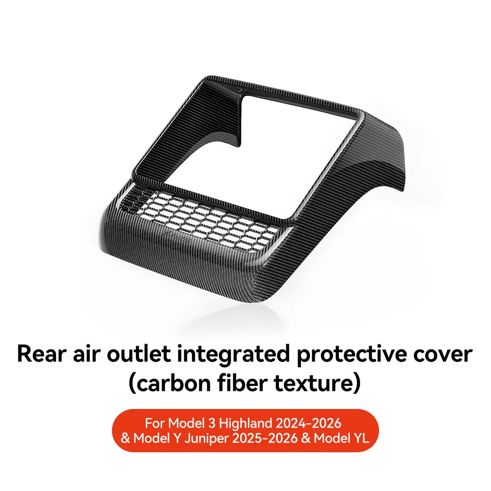 YZ Tesla Model 3/Y/Highland/Juniper Rear Console Air Vent Cover | Interior Dust Protection MyPetiteCar.com