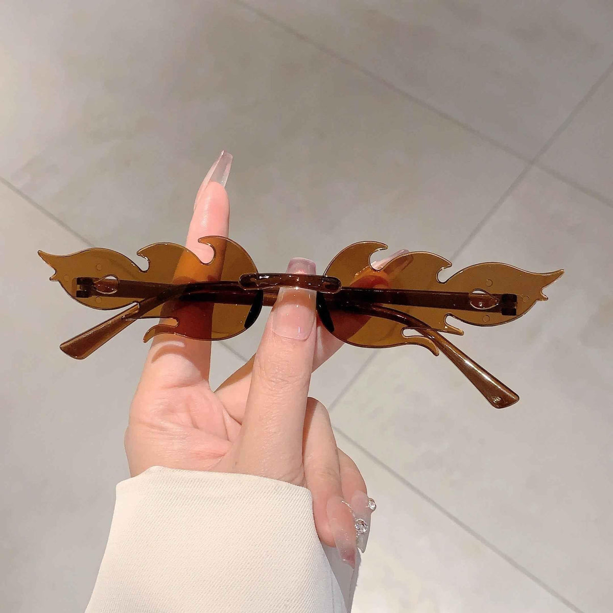 12 PCS  Flame Shaped Sunglasses