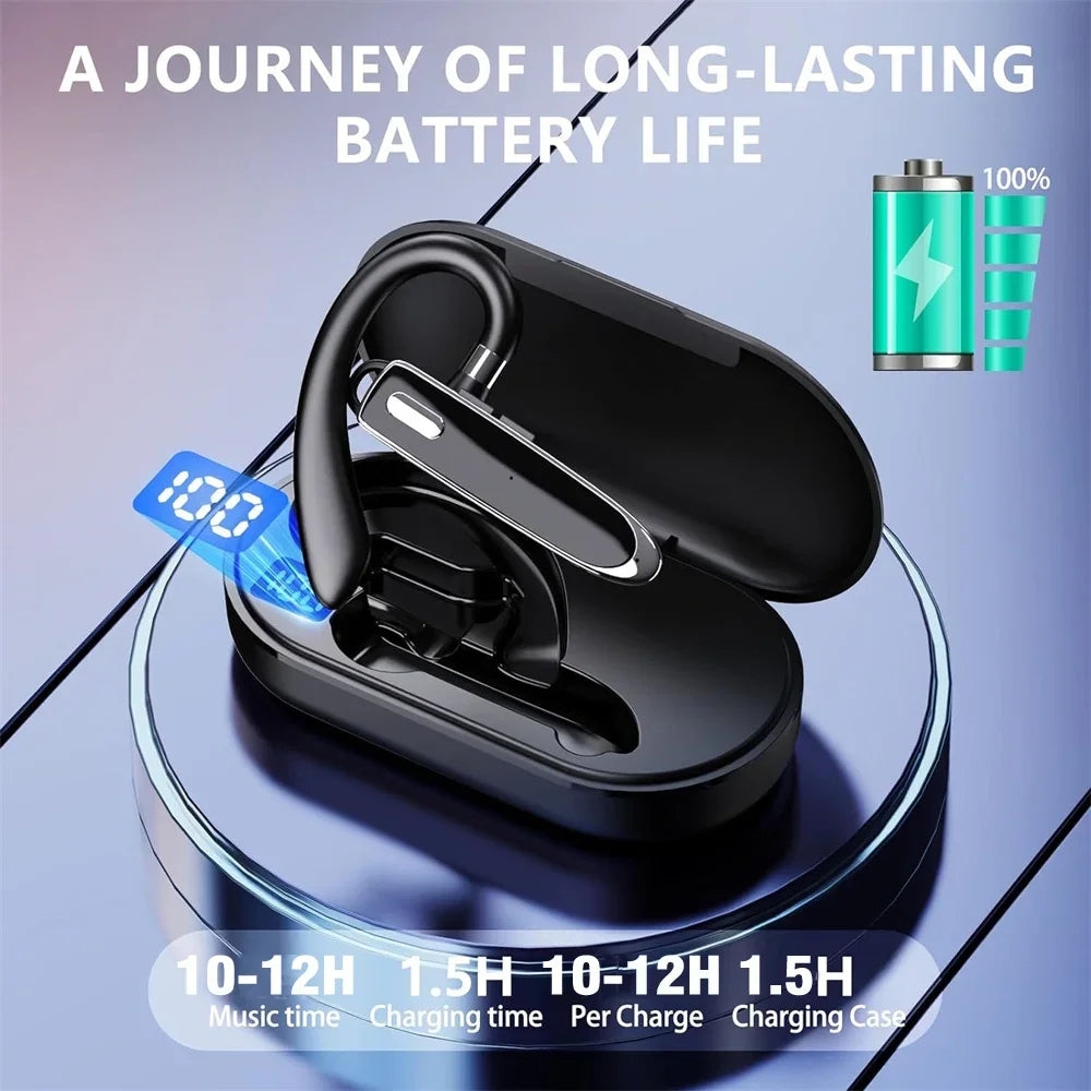 Wireless Bluetooth Headphones With Microphon Earphone ENC Noise Cancelling Handsfree Talking Headset Busines Auriculares Driving