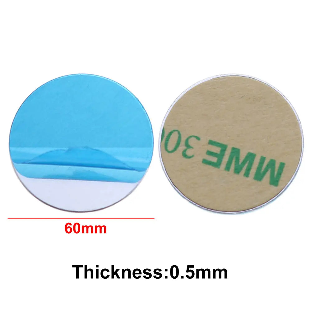 10pcs Silver Magnetic Metal Plates for Car Phone Holder | Universal Iron Sheet Mount Kit