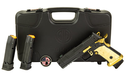Sig Sauer P211 GTO Spectre Comp |  Semi-automatic |  Single Action Only |  Metal Frame Pistol |  Full Size |  9MM |  4.4" Bull Barrel |  MACH3D Compensator |  Nitron Finish |  Black |  Sig-Loc Pro Footprint Optics Ready Slide |  Fiber Optic Sights |  Bras Atomic Defense
