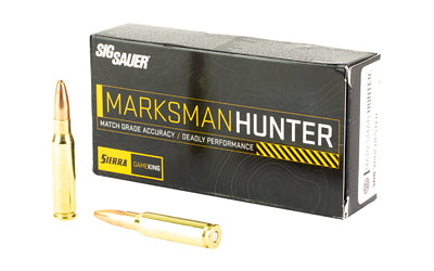 Sig Sauer Marksman Hunter |  308 Winchester |  165 Grain |  Gameking Boat Tail Hollow Point |  20 Round Box Atomic Defense