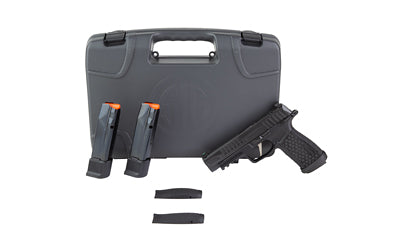 Sig Sauer P365 FUSE |  Semi-automatic |  Polymer Frame Pistol |  Compact |  9MM |  4.3" Barrel |  Cerakote Finish |  Black |  Sig Sauer LXG Grip |  Fiber Optic Front and Low Profile Combat Rear Sights |  3 Magazines |  (2)-21 Round Magazines and (1)-17 Ro Atomic Defense