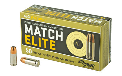 Sig Sauer V-Crown |  9MM |  115 Grain |  Jacketed Hollow Point |  50Round Box