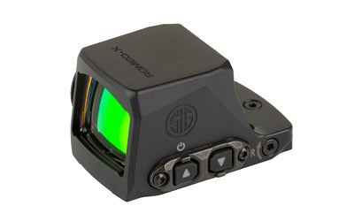 Sig Sauer ROMEO-X |  Red Dot Sight |  24mm Objective |  32 MOA Circle and 2 MOA Red Dot |  Matte Finish |  Black |  COMPACT/RMSc Footprint |  Enclosed Emitter Atomic Defense
