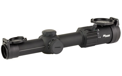 Sig Sauer TANGO MSR |  Rifle Scope |  1-6X24 |  Second Focal Plane |  FL-6 HELLFIRE Reticle |  Illuminated |  24mm Objective |  30mm Main Tube |  Matte Finish |  Black Atomic Defense