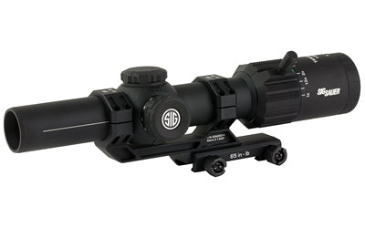 Sig Sauer Tango MSR |  Rifle Scope |  1-8X24mm Second Focal Plane |  30mm Maintube |  MSR-BDC8 Illuminated MOA Reticle |  Black |  Includes ALPHA-MSR Cantilvered Mount Atomic Defense