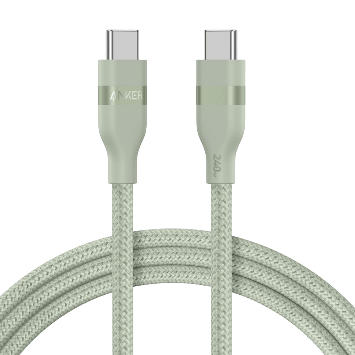 Anker USB-C to USB-C Cable (3 ft / 6 ft, 240W, Upcycled-Braided) Anker