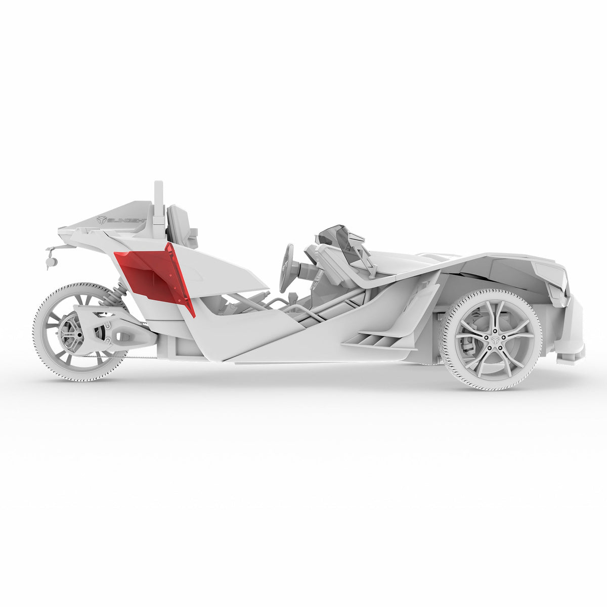 Polaris Slingshot Rear 10" Subwoofer Empty Enclosure - Fits Either Passenger or Driver Side | 2015 - Current DS18
