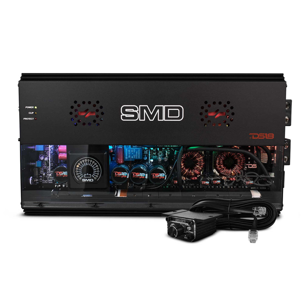 SMD Monoblock Amplifier with VM-1 Voltmeter and Digital LED Lights 5000W RMS at 1-ohm - Steve Meade Designs DS18