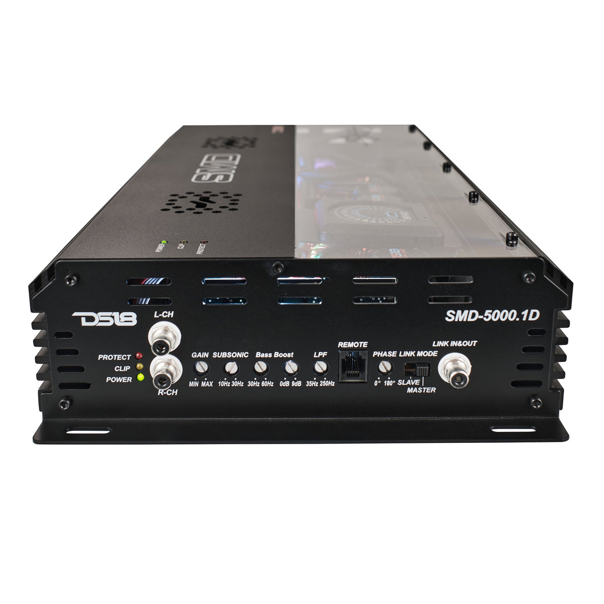 SMD Monoblock Amplifier with VM-1 Voltmeter and Digital LED Lights 5000W RMS at 1-ohm - Steve Meade Designs DS18