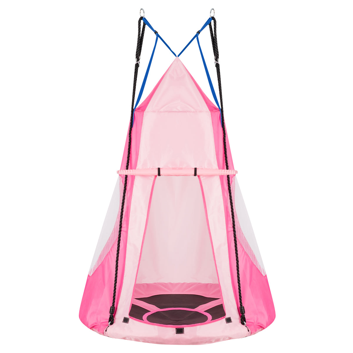 2-in-1 40 Inch Kids Hanging Chair Detachable Swing Tent Set