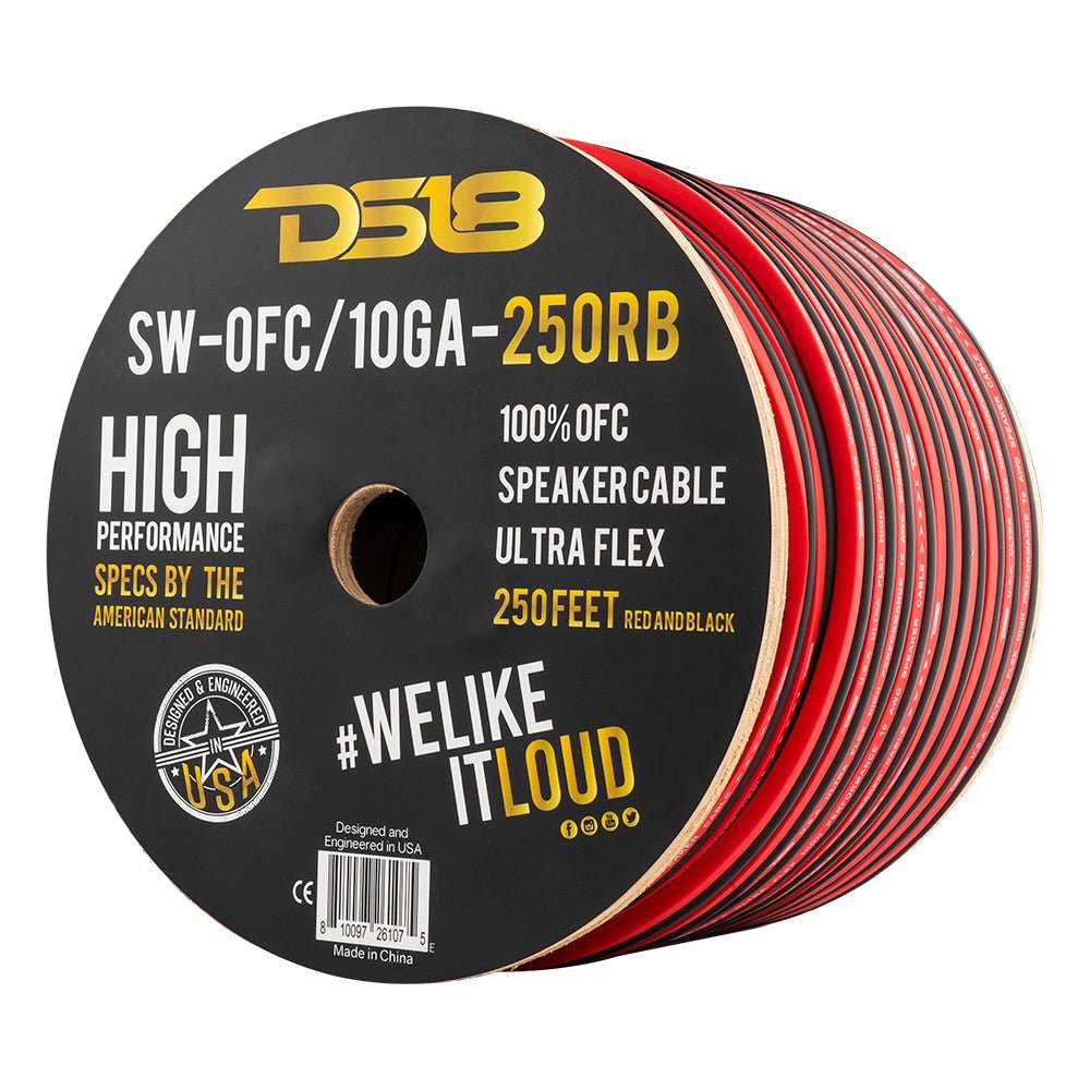 10-GA OFC 100% Copper Speaker Wire 250 Feet DS18