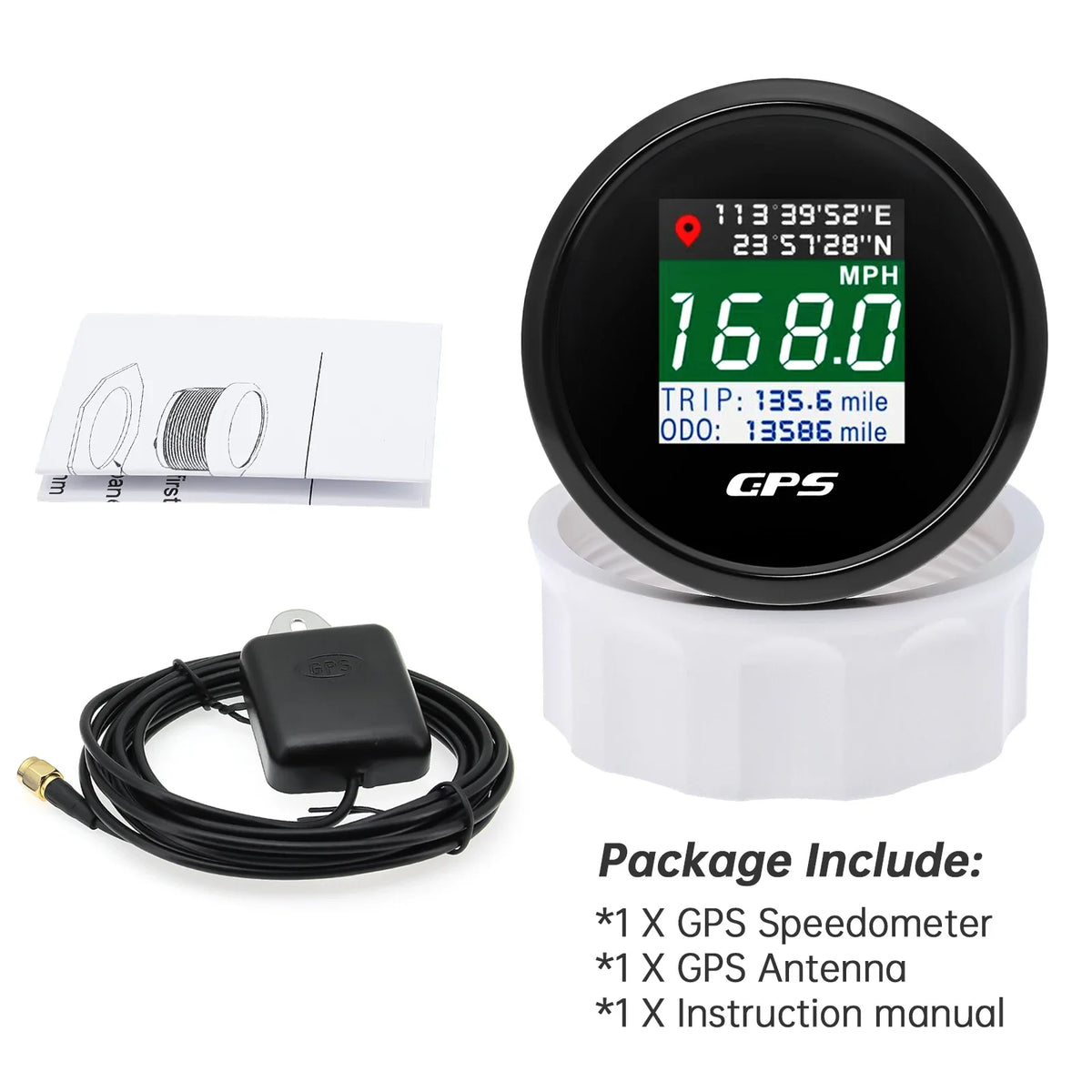52mm Digital GPS Speedometer TFT Screen | Odometer Gauge for Boat Car Yacht MyPetiteCar.com