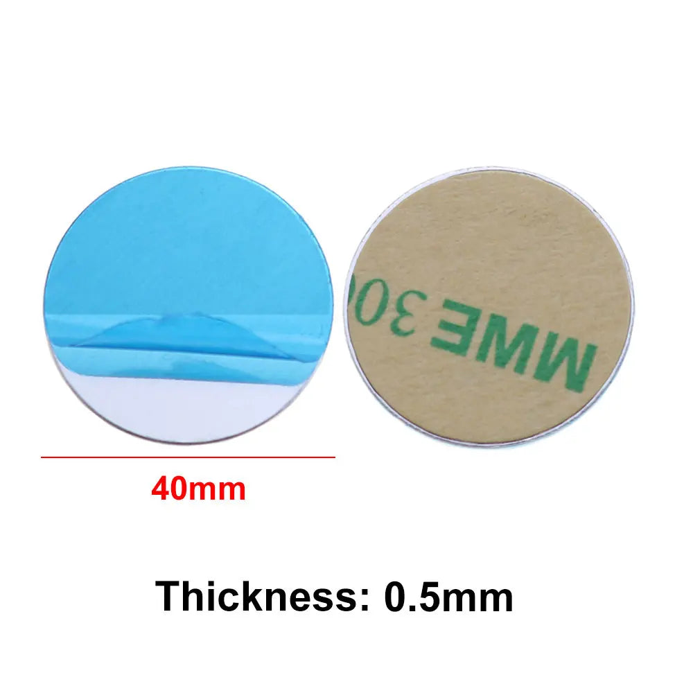 10pcs Silver Magnetic Metal Plates for Car Phone Holder | Universal Iron Sheet Mount Kit