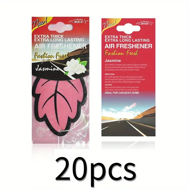 Natural Scented Tea Paper Car Air Freshener | Leaf Shape Hanging Vanilla Perfume MyPetiteCar.com