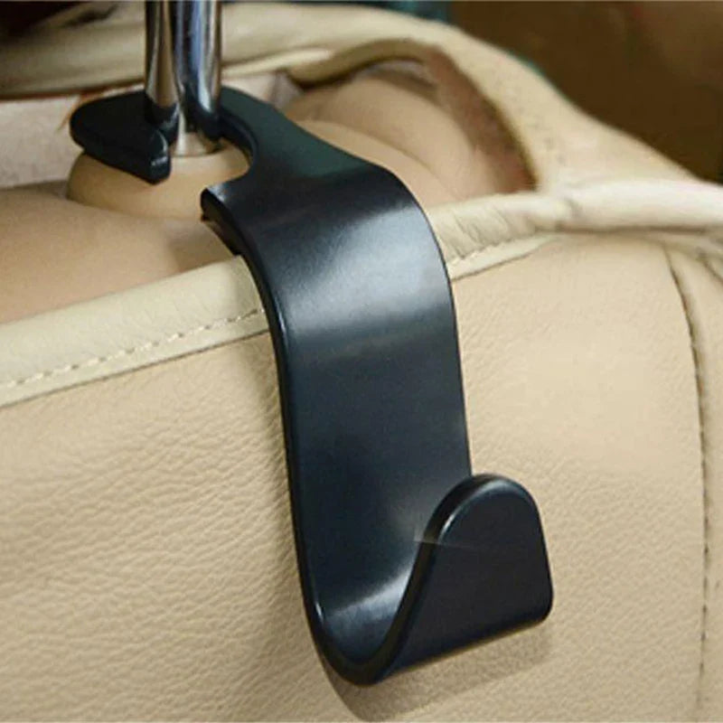 Car Seat Headrest Hook Hanger | Black Storage Organizer for Handbags, Purses, and Coats MyPetiteCar.com