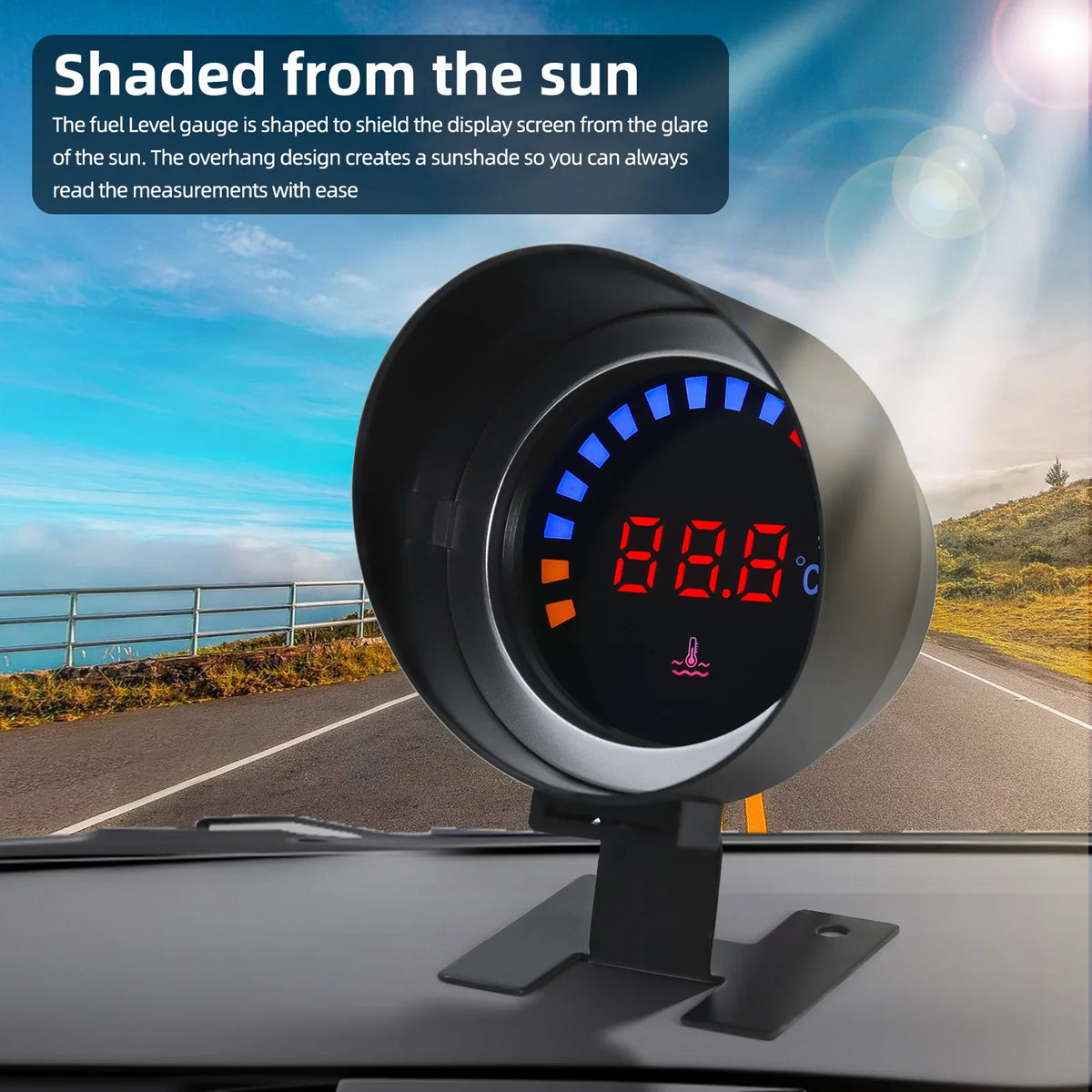 52mm Auto Water Temperature Meter | Universal LCD Digital Thermometer with Sensor and 1/8NPT Adapter MyPetiteCar.com