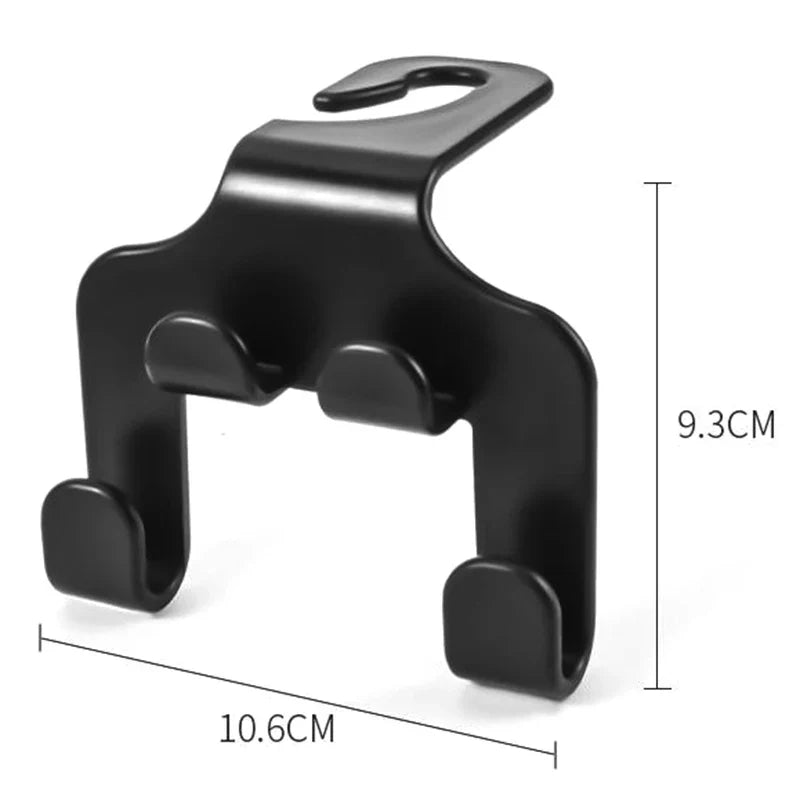 Car Seat Headrest Hook Hanger | Black Storage Organizer for Handbags, Purses, and Coats MyPetiteCar.com