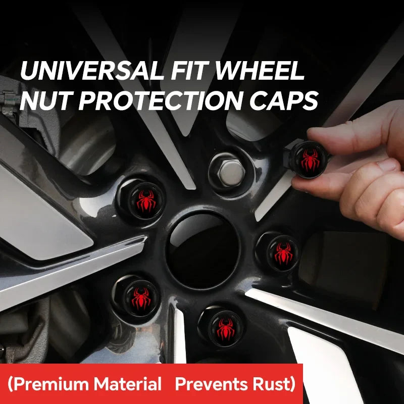 20Pcs Universal Black Car Wheel Hub Nut Protective Caps | ABS Rust Proof Waterproof Tire Nut Covers MyPetiteCar.com
