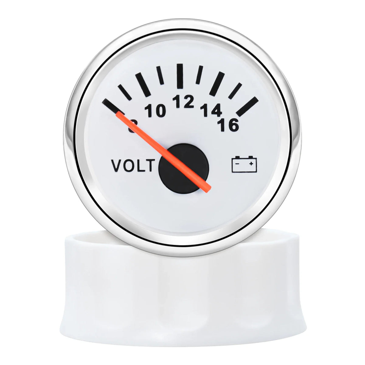AD Universal 52mm Voltmeter | 8-16V Waterproof Gauge for Car Motorcycle Boat with Red Backlight MyPetiteCar.com