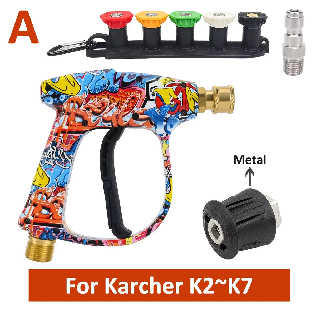 Pressure Washer Water Gun Kit | Universal Quick Connector Spray Gun for Karcher Nilfisk Parkside Bosch MyPetiteCar.com
