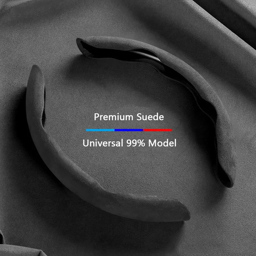Suede Universal 38CM Car Steering Wheel Booster Cover Non-Slip Auto Interior Steer Protector Decoration Accessories-Brown MyPetiteCar.com