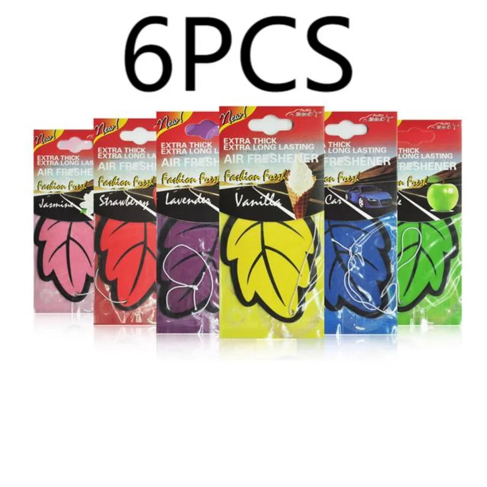 Natural Scented Tea Paper Car Air Freshener | Leaf Shape Hanging Vanilla Perfume MyPetiteCar.com