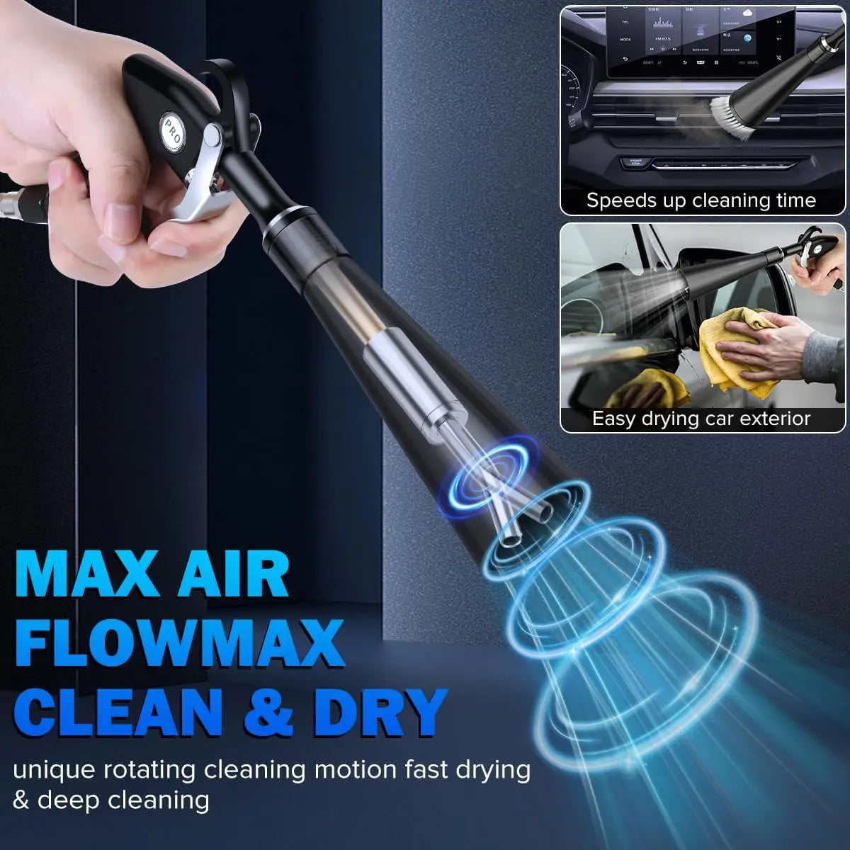 Tornado Cleaning Gun Air Blow Gun | Car Detailing Nozzle for Air Compressor MyPetiteCar.com