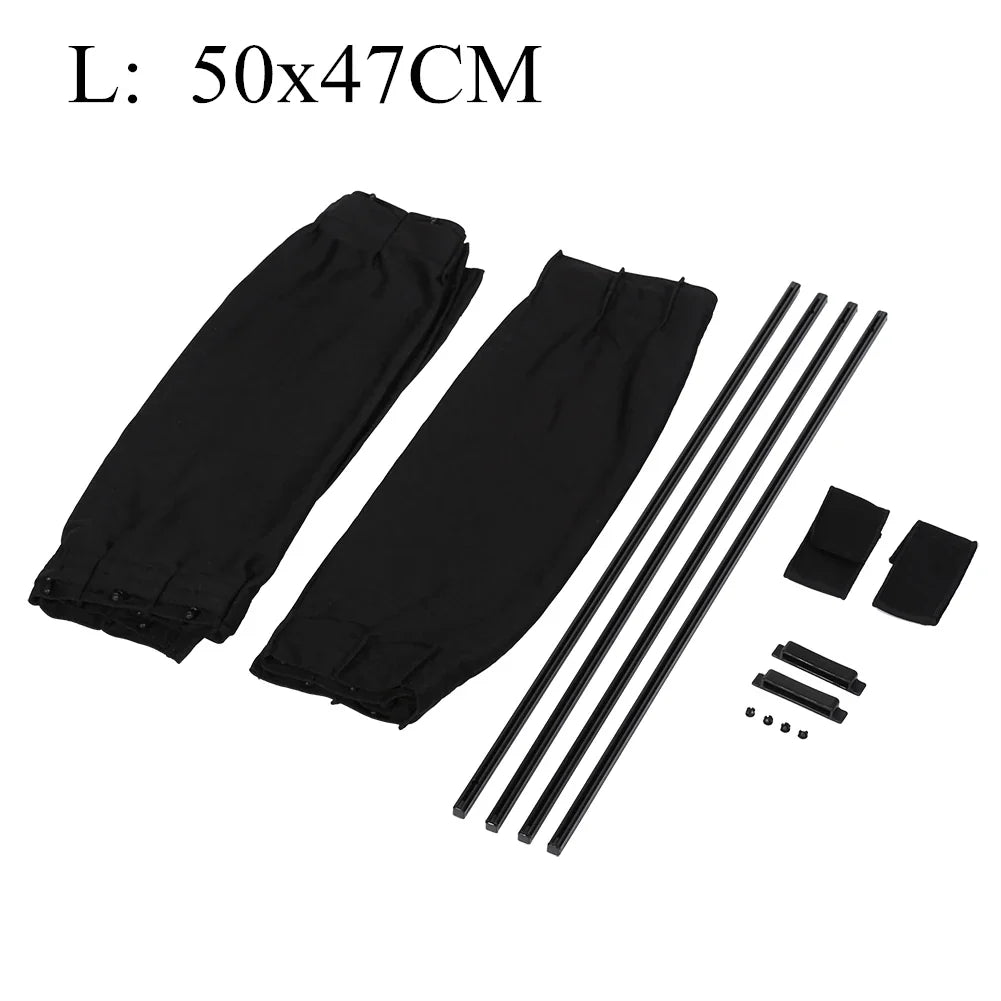 2pcs 50cm Car Sun Shade Side Window Curtain | Foldable UV Protection Auto Accessories MyPetiteCar.com