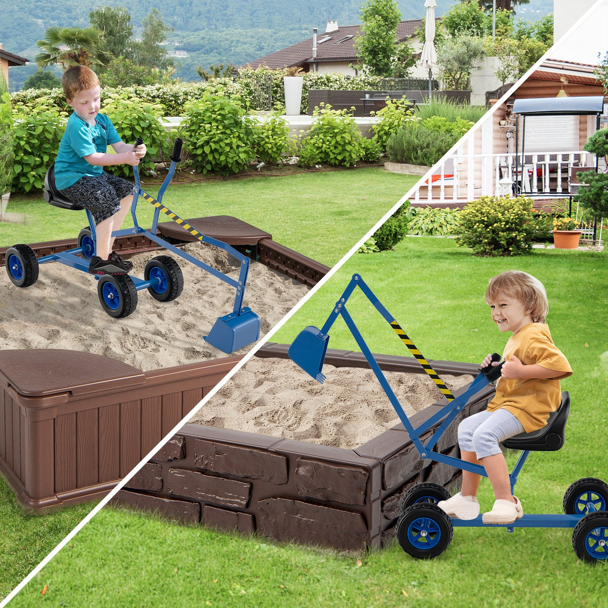 Sand Digger for Kids with 2-Handed Controls and Flexible Shovel DirectDeals