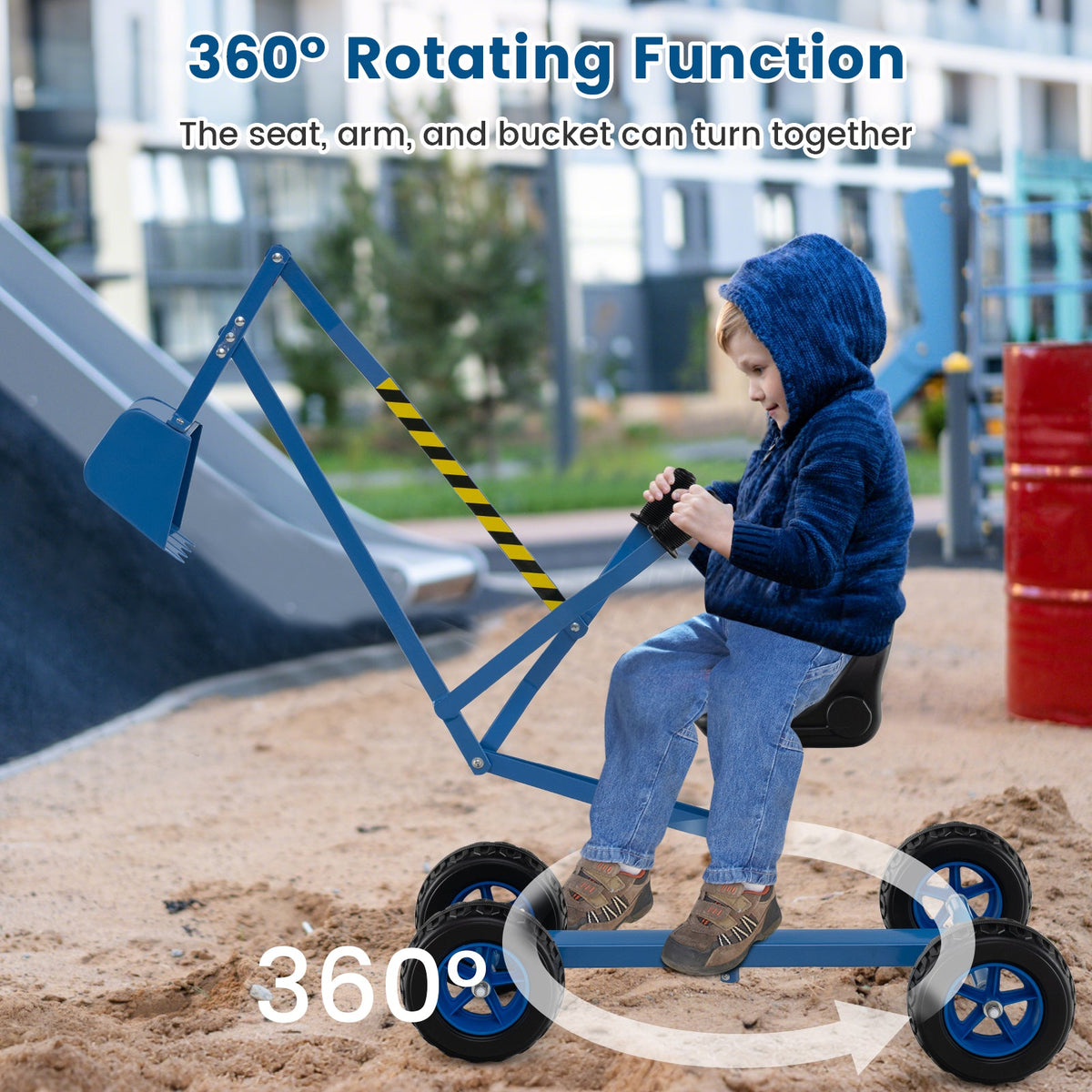 Sand Digger for Kids with 2-Handed Controls and Flexible Shovel DirectDeals