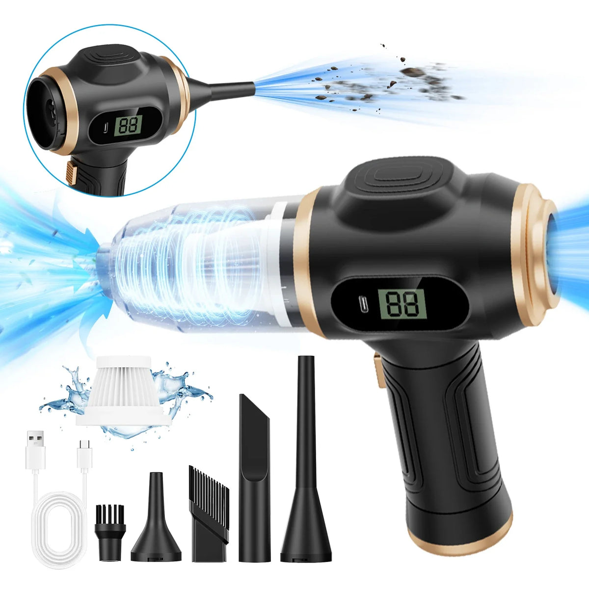 ABS Wireless Car Vacuum Cleaner | High Power Handheld Vacuum for Car, Home, Sofa, and Office MyPetiteCar.com