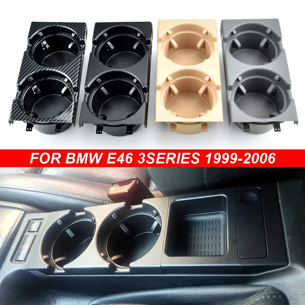 Double Hole Car Center Console Storage Box with Cup Holder | For BMW E46 1999-2006 MyPetiteCar.com