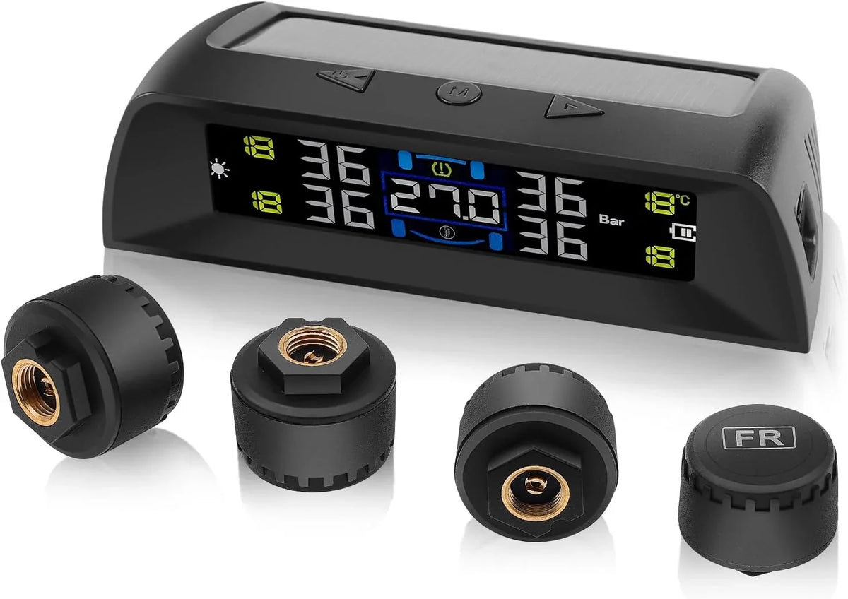 4/6 Sensors TPMS Tire Pressure Monitoring System | Solar Wireless Car Tire Pressure Monitor MyPetiteCar.com