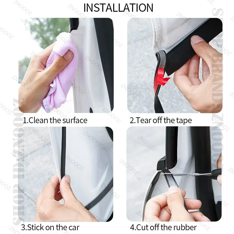 Double Layer Car Door Seal Strip | Soundproof Dustproof Sealing Protector for Tesla Model S 3 X Y MyPetiteCar.com