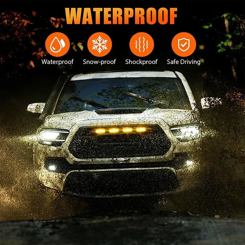 Universal LED Car Front Grille Lights | Eagle Eye Lamp with Harness for Pickup, Off-Road, SUV, Ford, Toyota MyPetiteCar.com