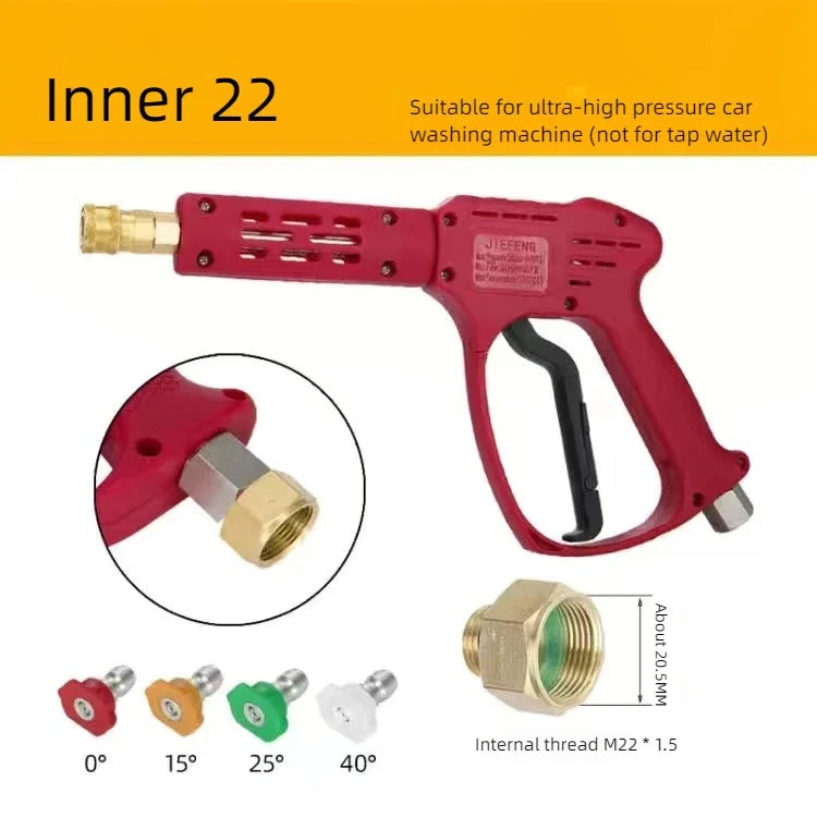 High-Pressure Power Washing Gun | Car Wash Nozzle with Fan Spray