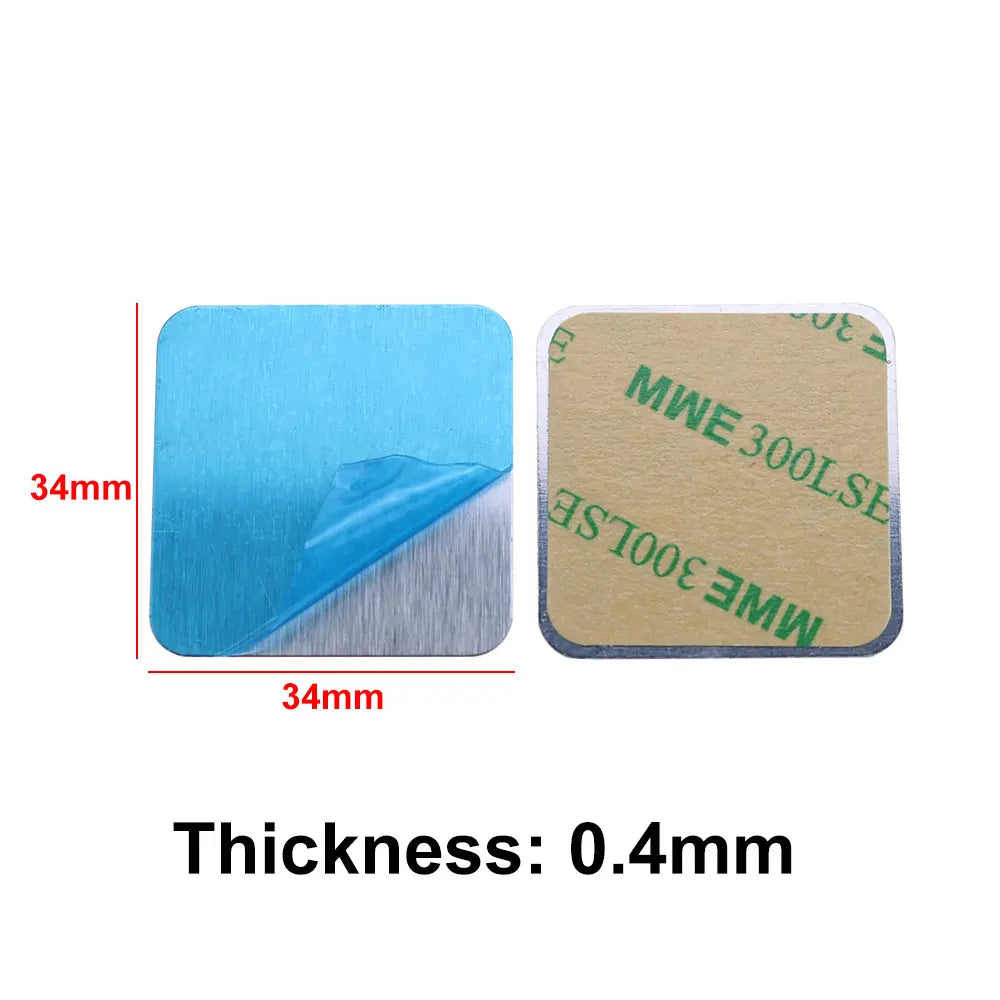 10pcs Silver Magnetic Metal Plates for Car Phone Holder | Universal Iron Sheet Mount Kit