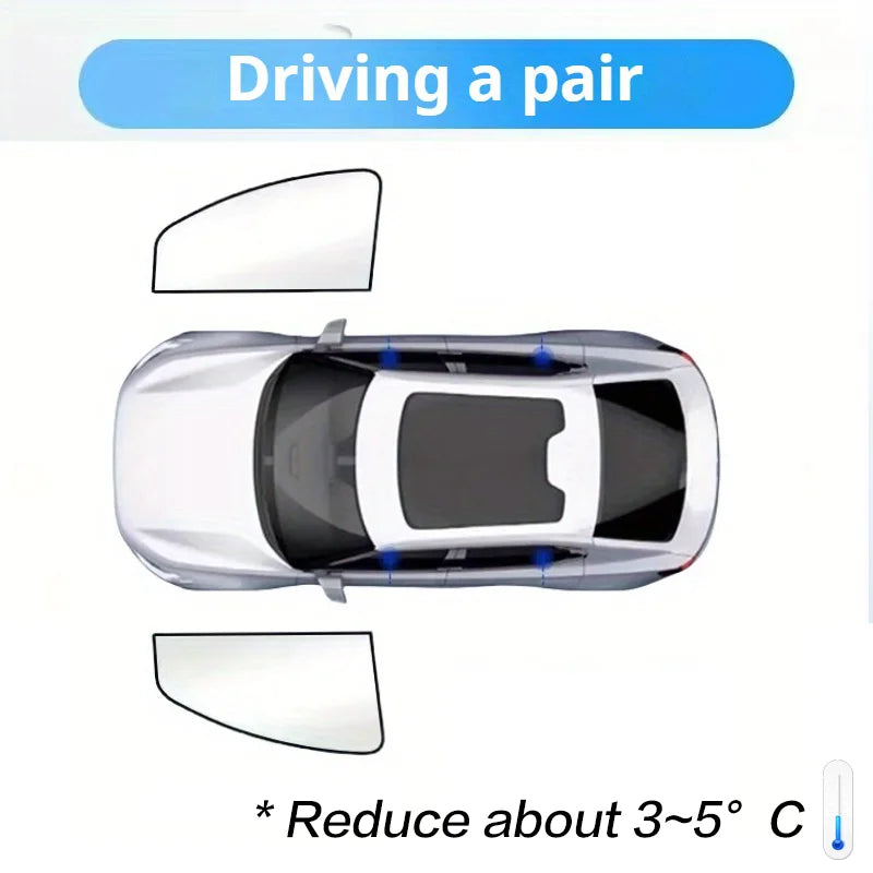 100% Blackout Car Sunshades | Magnetic UV Protection for Front Rear Side Windows