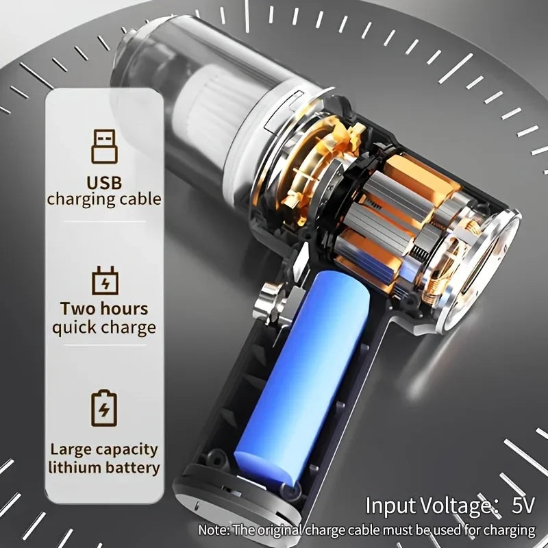 16000PA Wireless Car Vacuum Cleaner | Handheld Cordless for Auto & Home MyPetiteCar.com