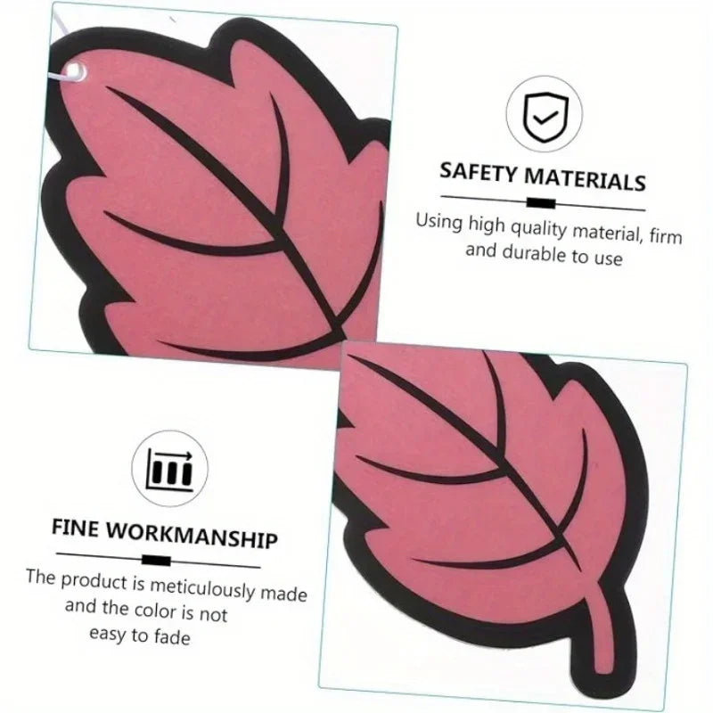 Leaf Shape Car Air Freshener | Natural Scented Tea Paper Hanging Vanilla Perfume MyPetiteCar.com