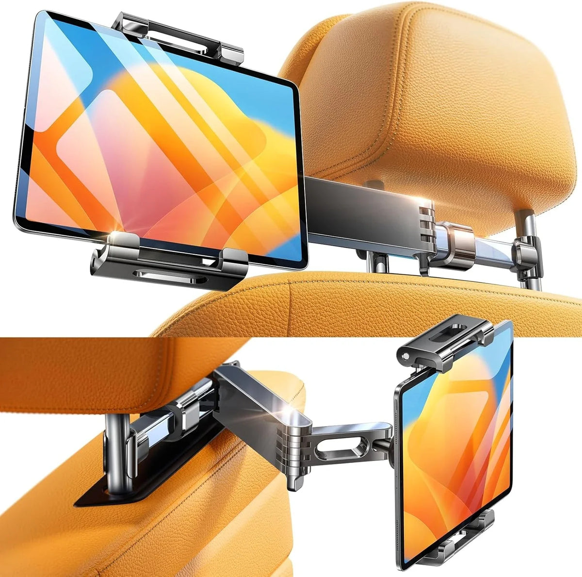 Universal Car Headrest Tablet Mount | Hands-Free Backseat Entertainment for iPads and Cell Phones MyPetiteCar.com