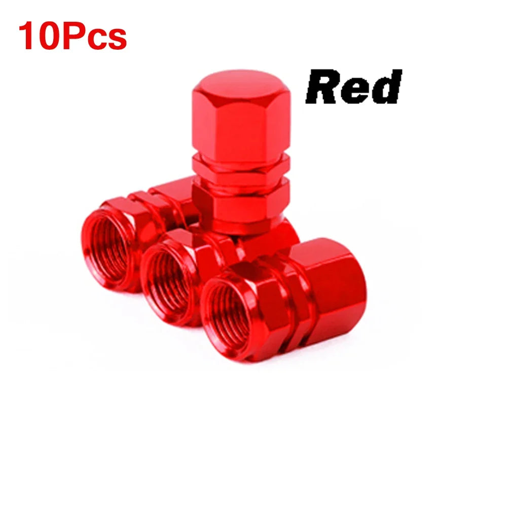 Aluminum Alloy Tire Valve Caps | 5 or 10 Pack Waterproof Dustproof Stem Covers MyPetiteCar.com