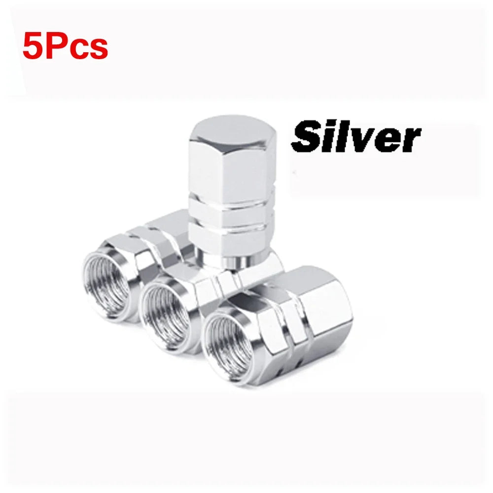 Aluminum Alloy Tire Valve Caps | 5 or 10 Pack Waterproof Dustproof Stem Covers MyPetiteCar.com