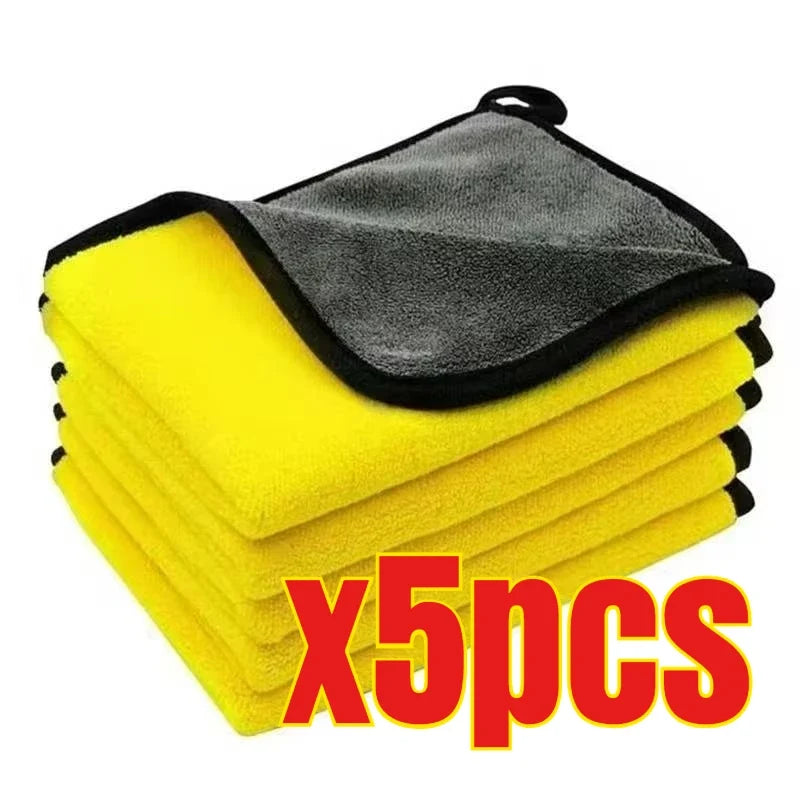 3/5/10Pcs Car Wash Microfiber Towel | High Absorbency Car Cleaning Drying Cloth MyPetiteCar.com