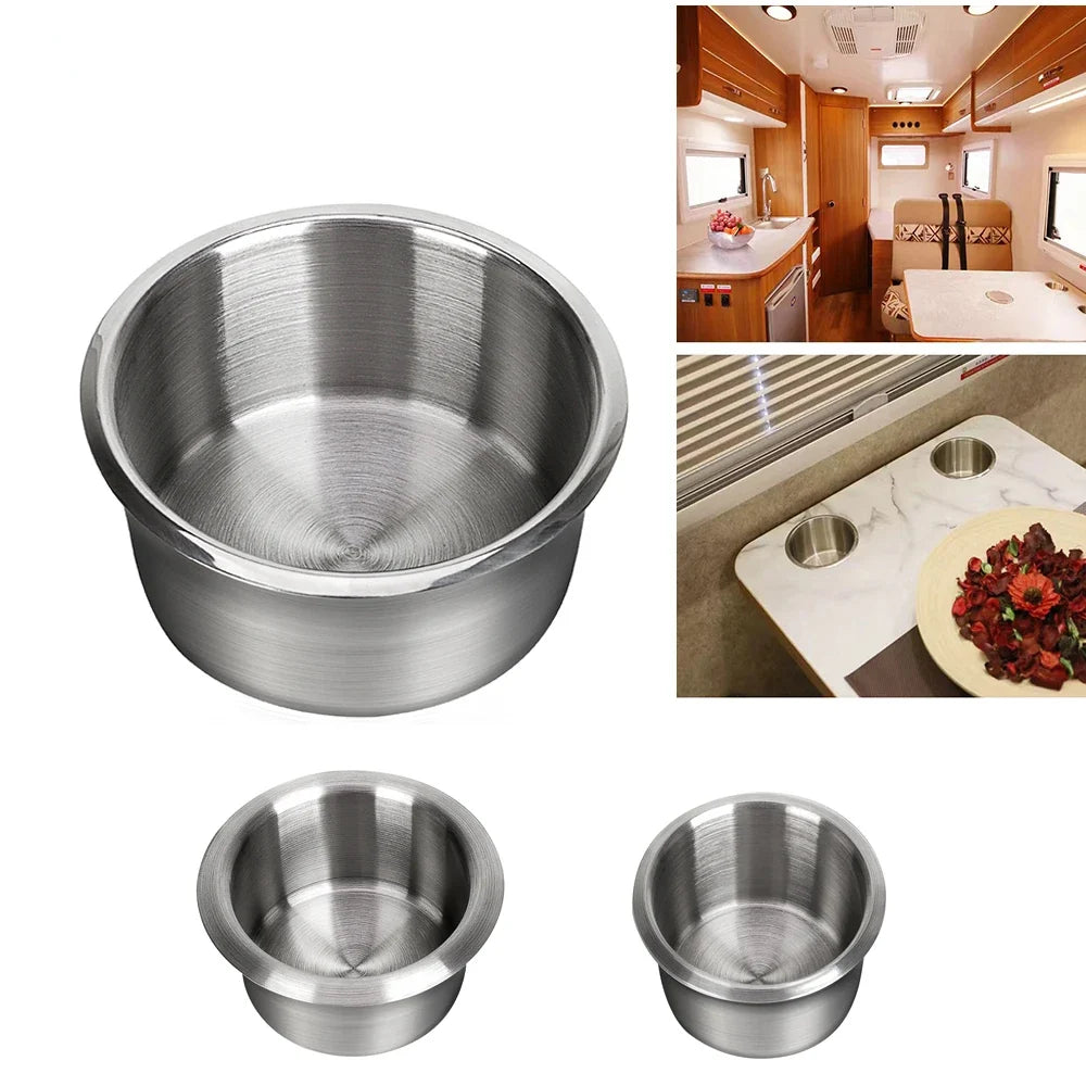 68/85/90mm Stainless Steel Marine Boat RV Cup Holder | Universal Rustproof Drink Bottle Holder MyPetiteCar.com